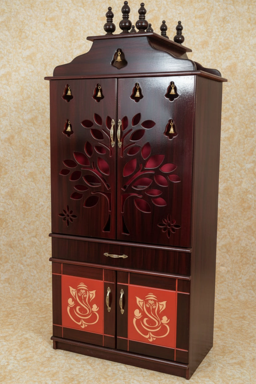 Carved Pooja Cupboard