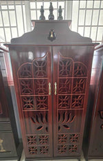 Lotus Carved Pooja Cupboard