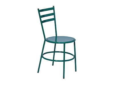 Image of Classic Metal Dining Chair with Ladder Back - 1