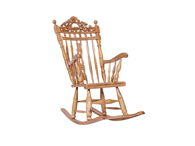 Image of Teak Wood Rocking Chair - 1