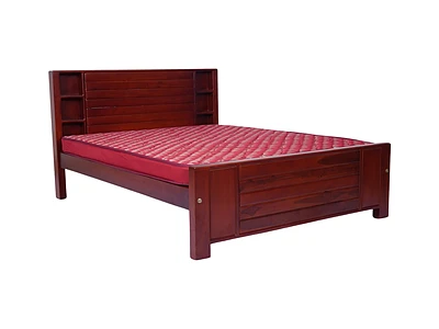 Image of Wooden Cot with Rich Mahogany finish - 1