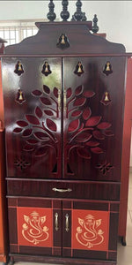 Carved Pooja Cupboard